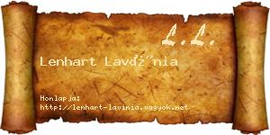 Lenhart Lavínia névjegykártya